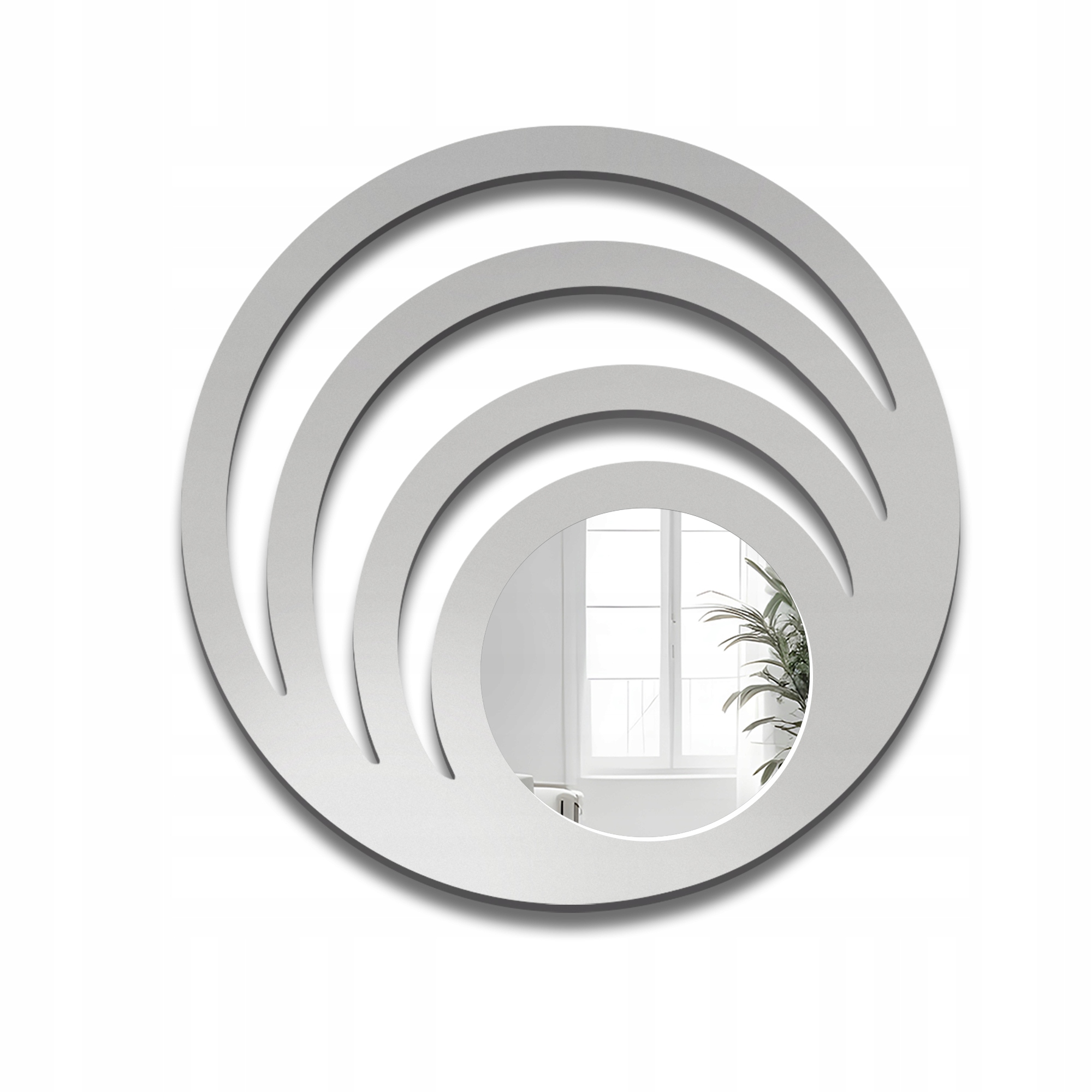 Zrcadlo kulaté Tess v bílém rámu Mdf Fi 50 dekorativní