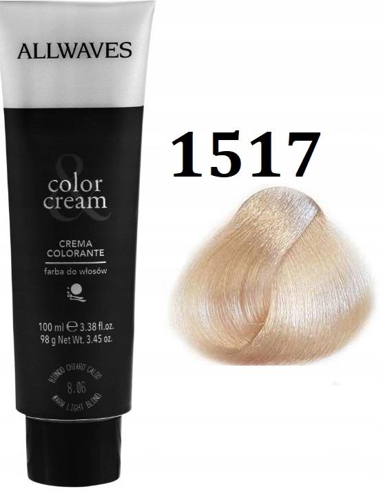 

Allwaves farba do włosów profesjonalna 1517 100ml