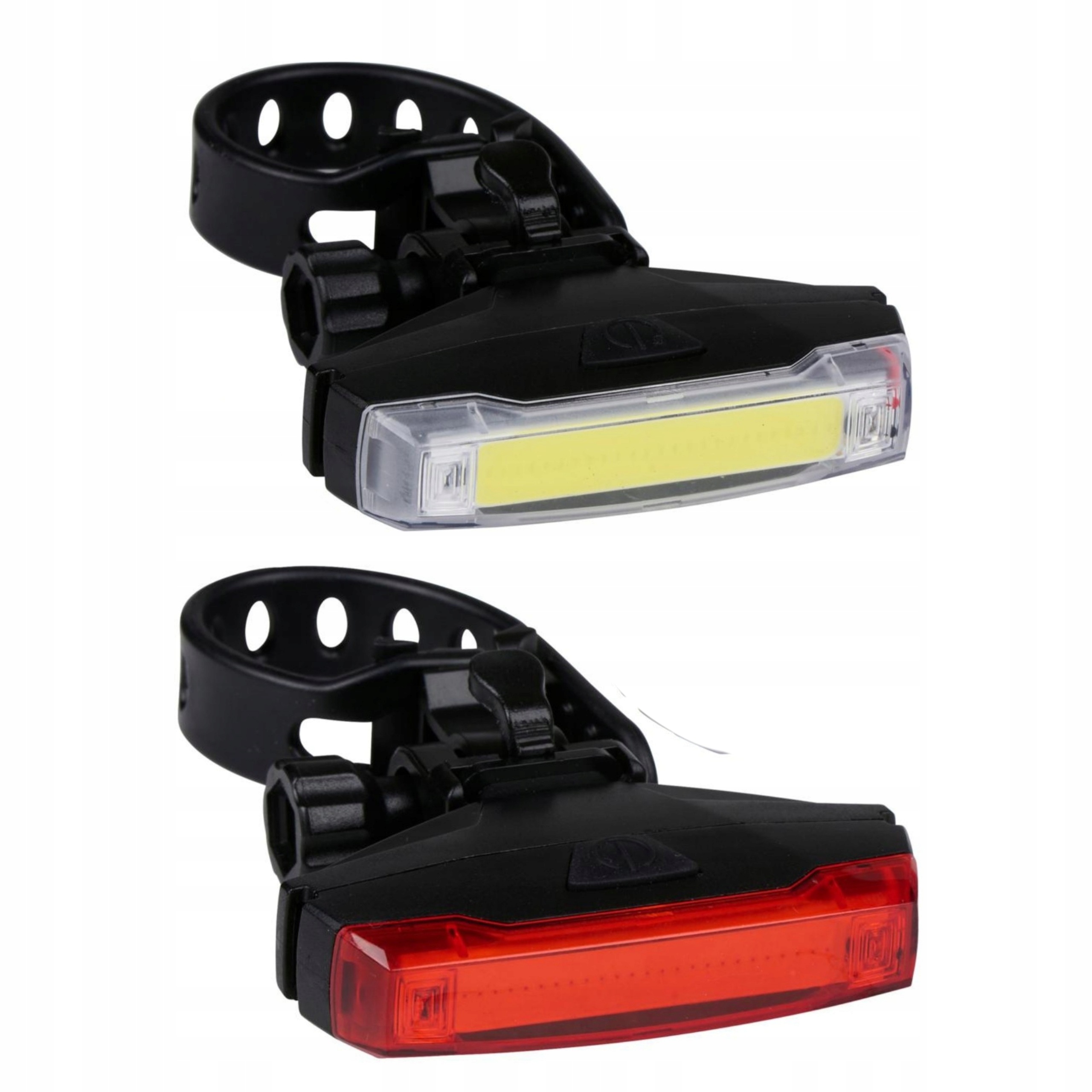 Światełka rowerowe przód tył na rower wodoodporne lampy bateryjne Dunlop