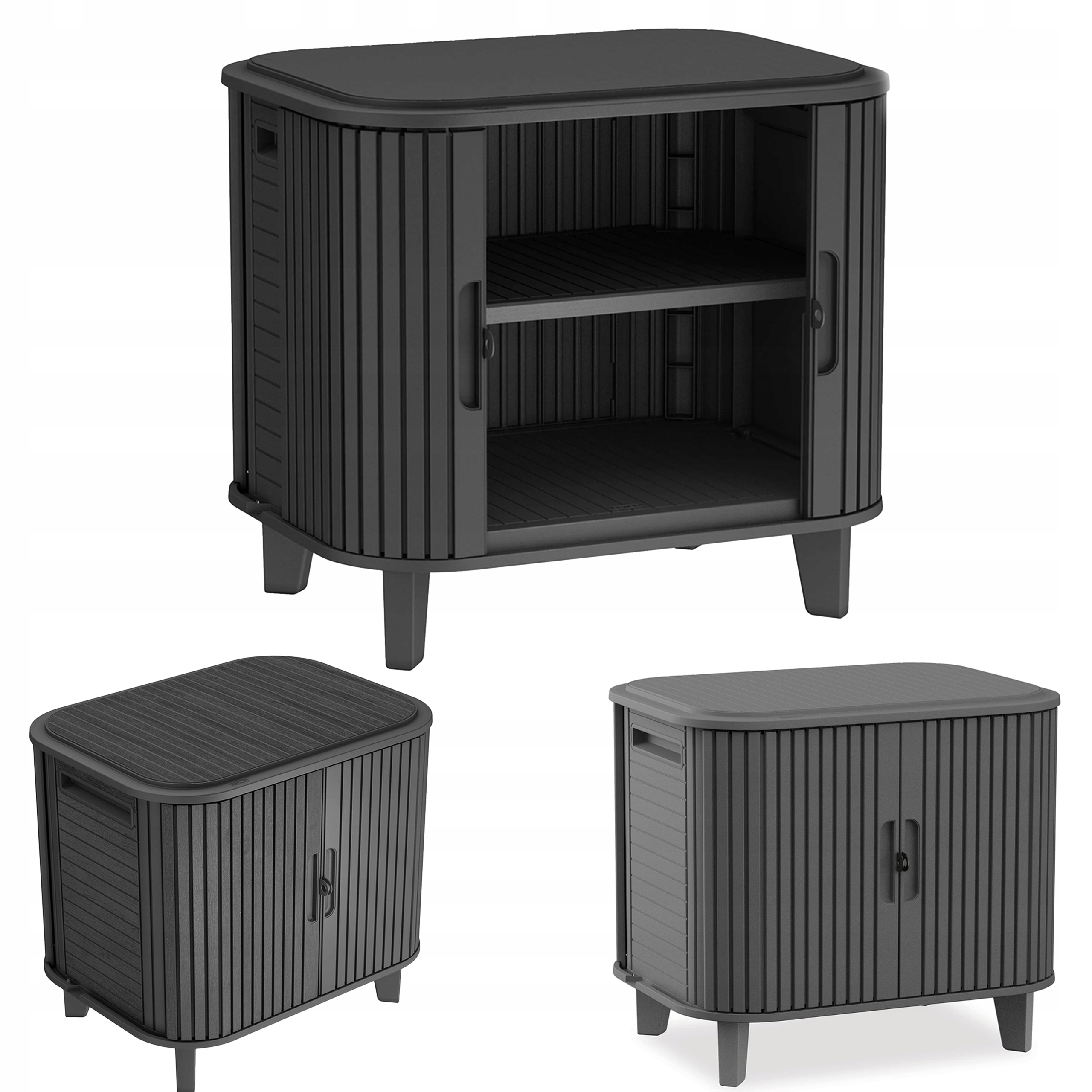 Záhradná skrinka Balkónová 113L Keter Velo Úložný priestor na balkón Šedá