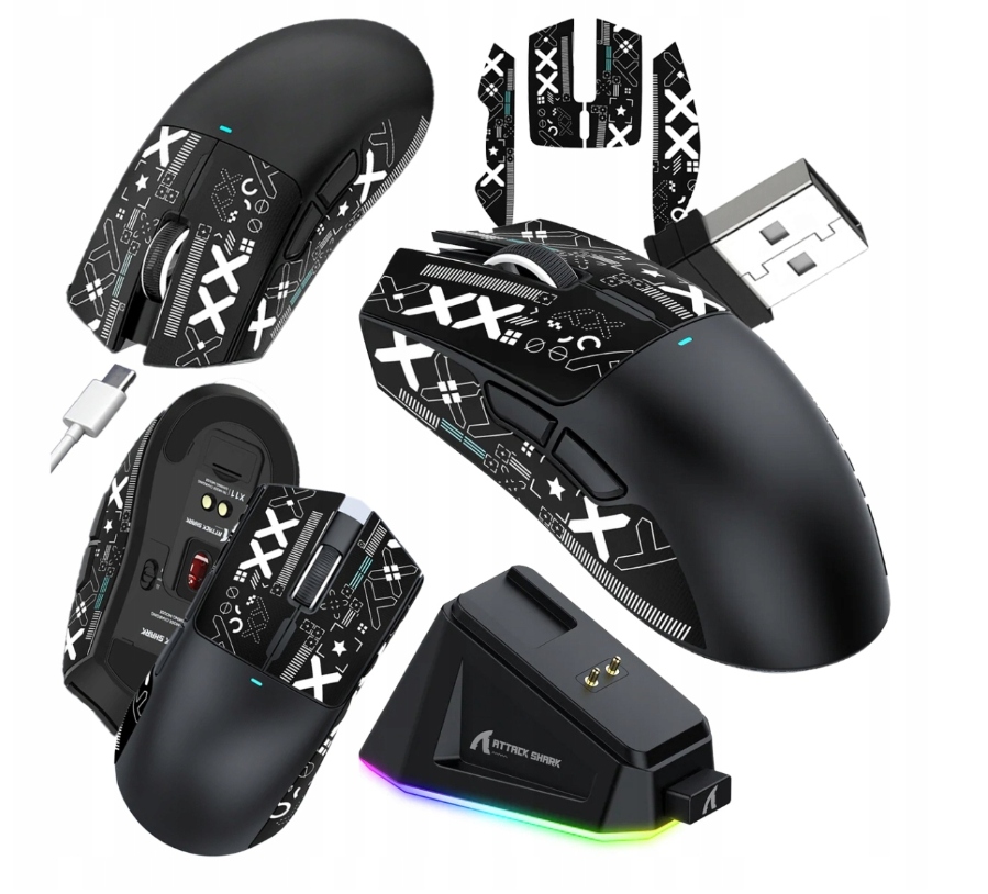 Myszka bezprzewodowa Attack Shark X11 sensor optyczny