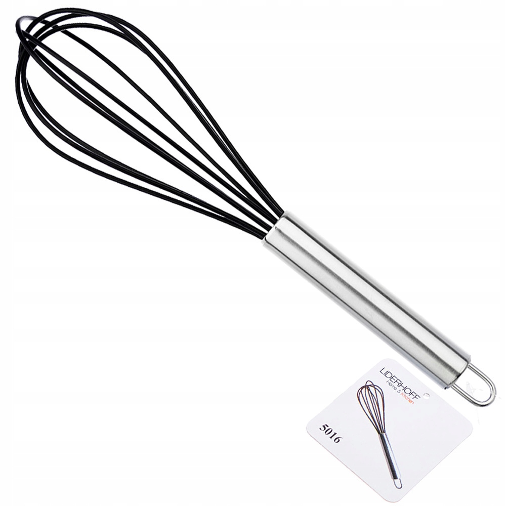 

Trzepaczka Ubijaczka Rózga Silikonowa 25CM Czarna