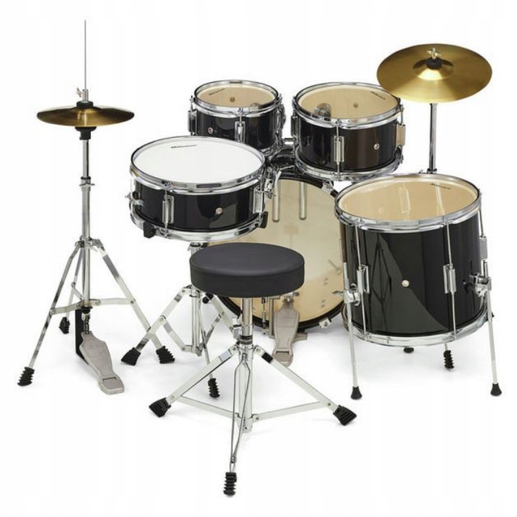 Focus Junior Black Set zestaw perkusyjny dla dzieci+talerze,pałki Millenium Kod producenta Focus Junior Drum Set Black
