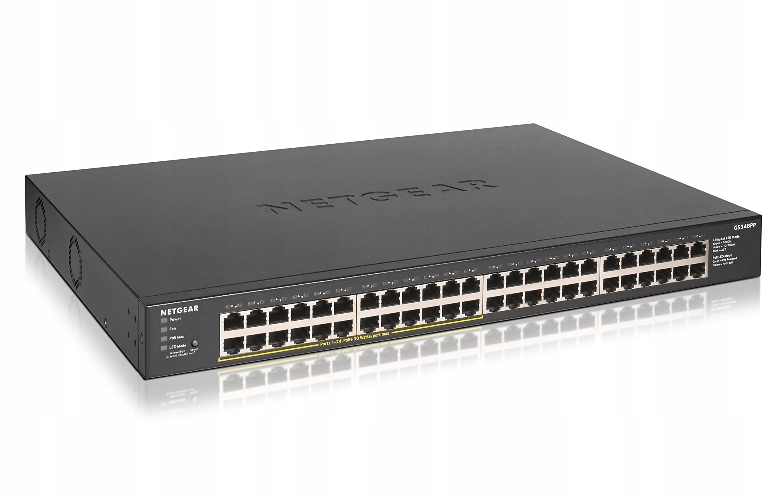 Netgear 48-portový Gigabit Ethernet PoE+ prepínač GS348PP