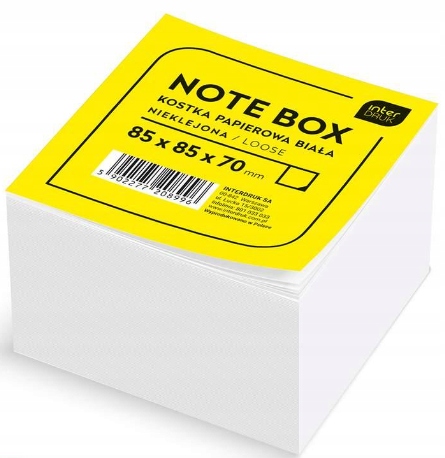 

Notes kostka nieklejona biała wkład 85x85x70 mm