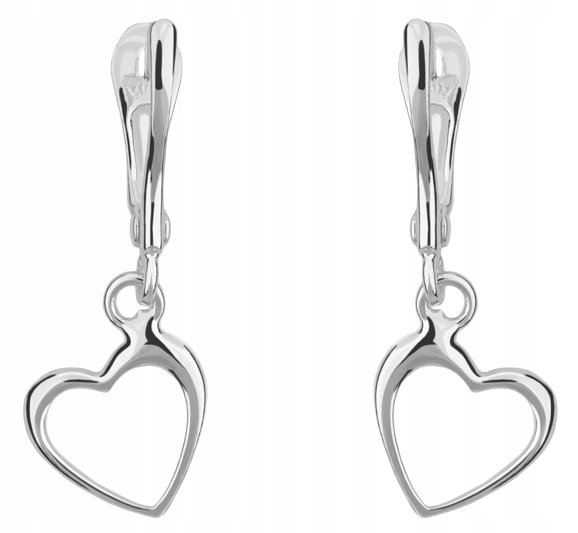 

Kolczyki srebrne PR.925 Serduszka serca Angielskie