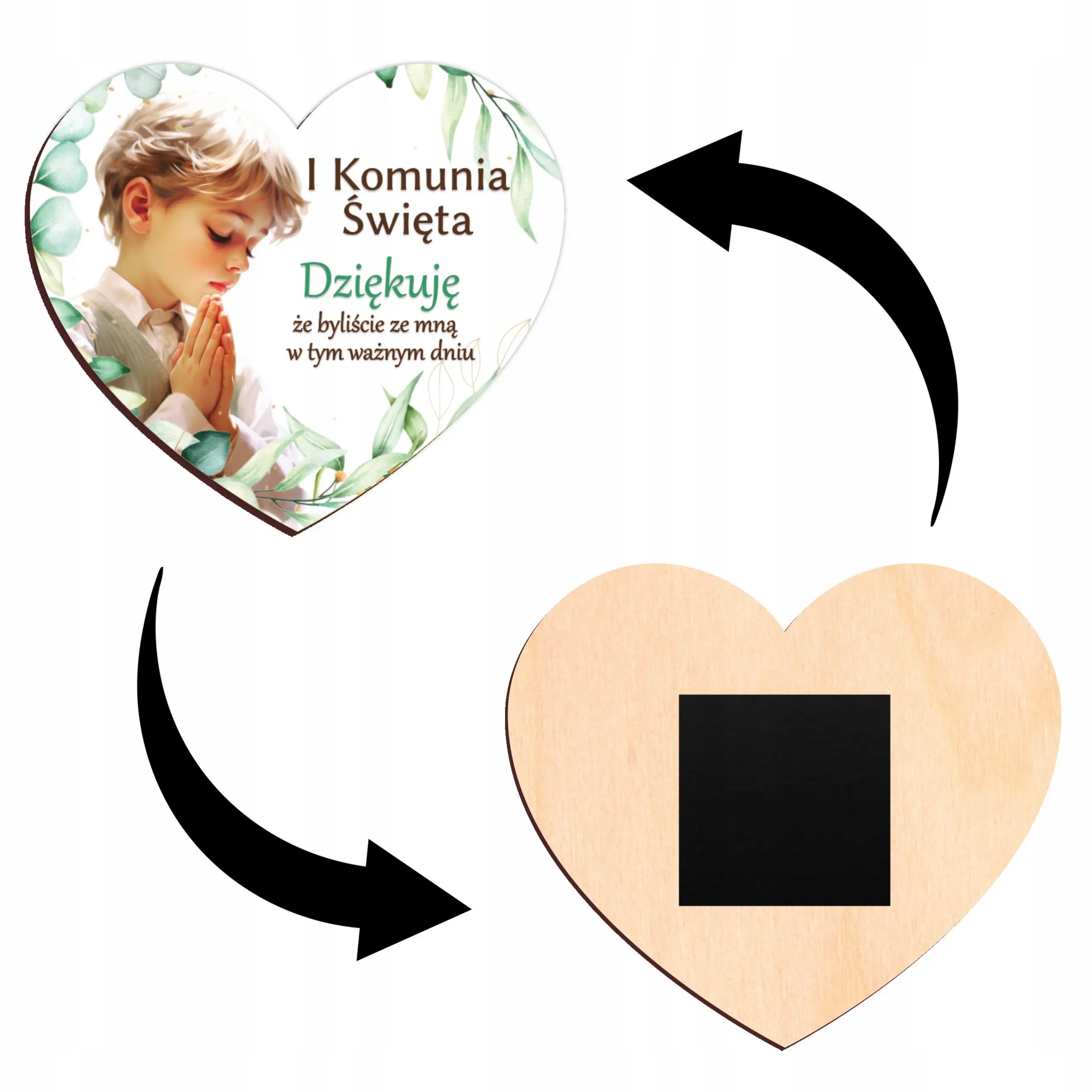 Podziękowanie dla gości na Pierwszą Komunię Świętą magnes uroczy prezent Przeznaczenie dla gości