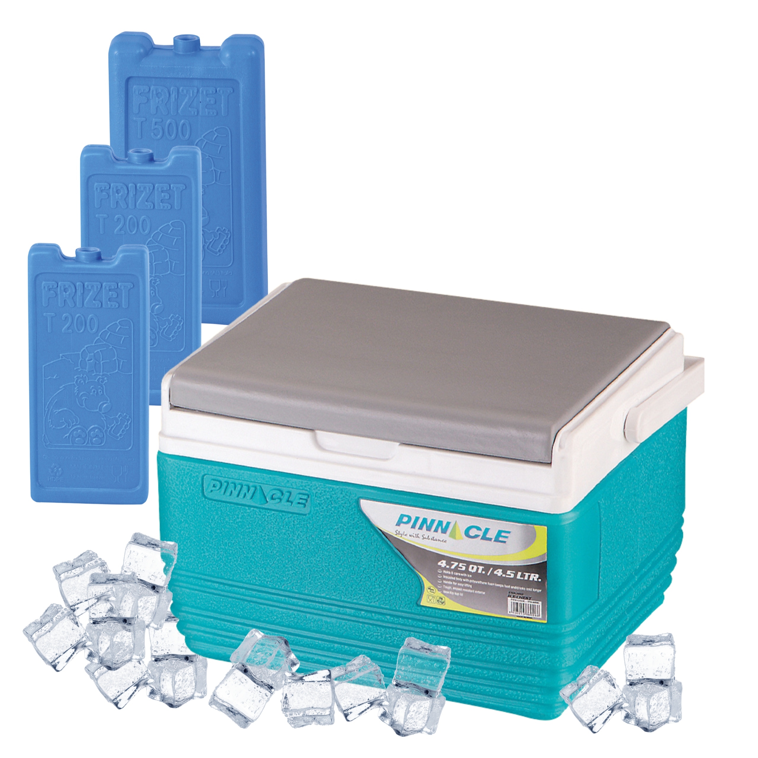 Turistická lednička na náplně 4,5 l Pinnacle Tpx 6006 tyrkysová 3 náplně