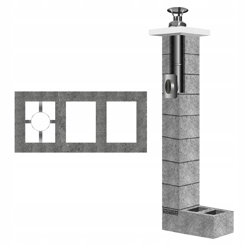 Komínový systém Inox W3 fi 80 15 m turbo plynová vložka kyselina kompletní sada 52/24