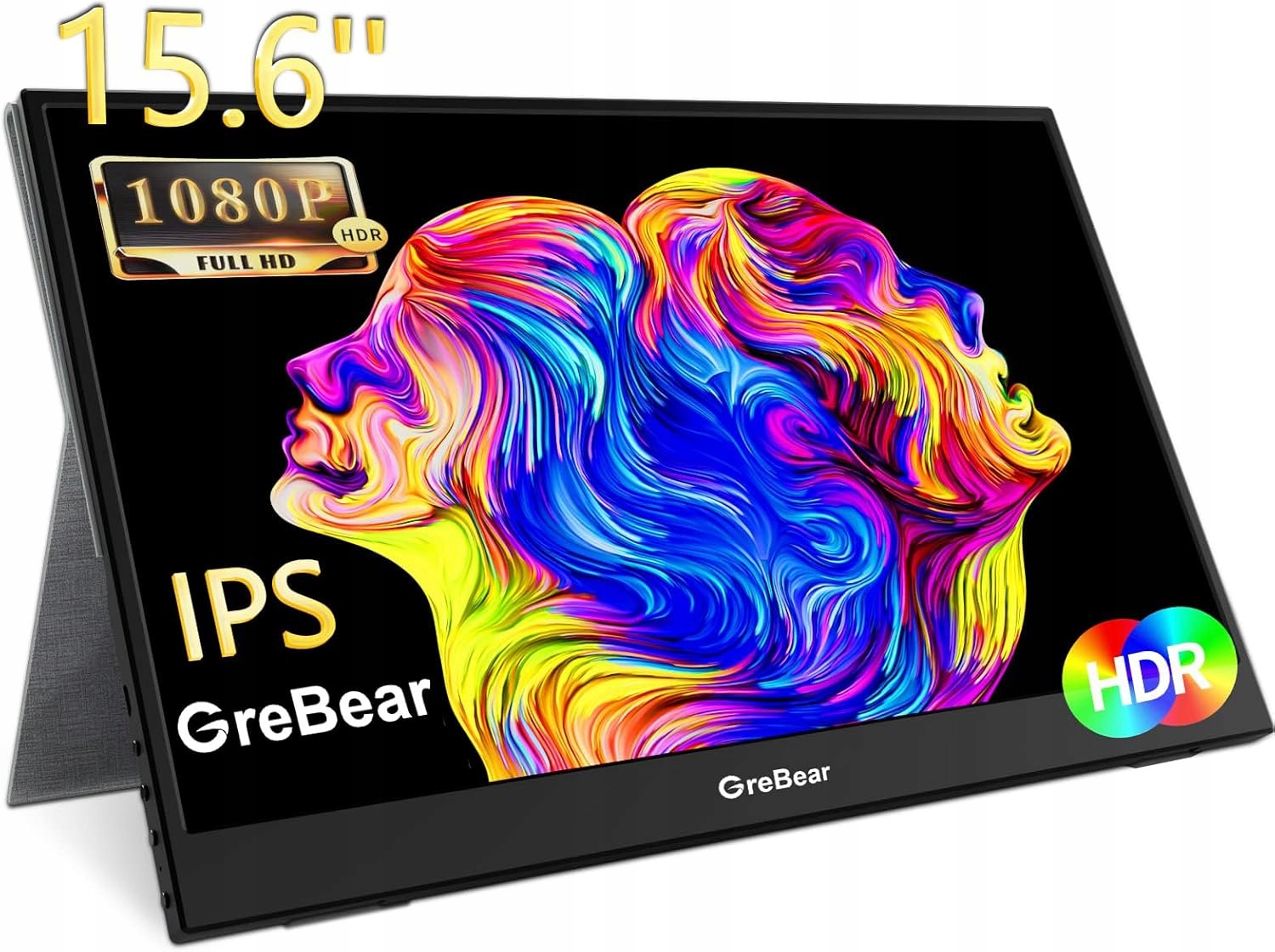LCD monitor GreBear 15,6" Prenosný S Stojanom, 1920 x 1080 px Ips Pls