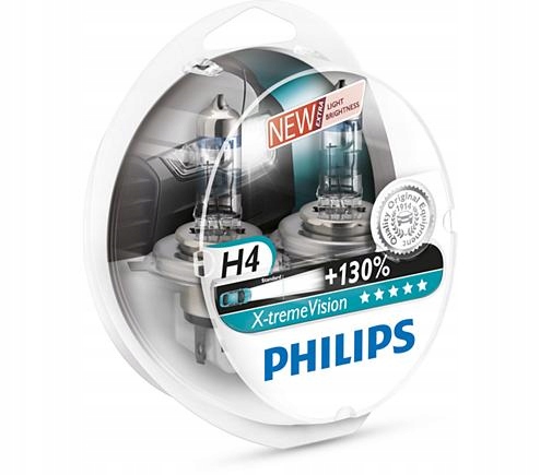 

Philips X-treme Vision +130% Żarówki H4 12V 2szt.