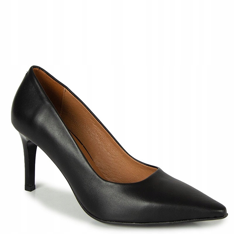 LaRoni 3969 Černé Kožené Lodičky Na Špendlíku 37