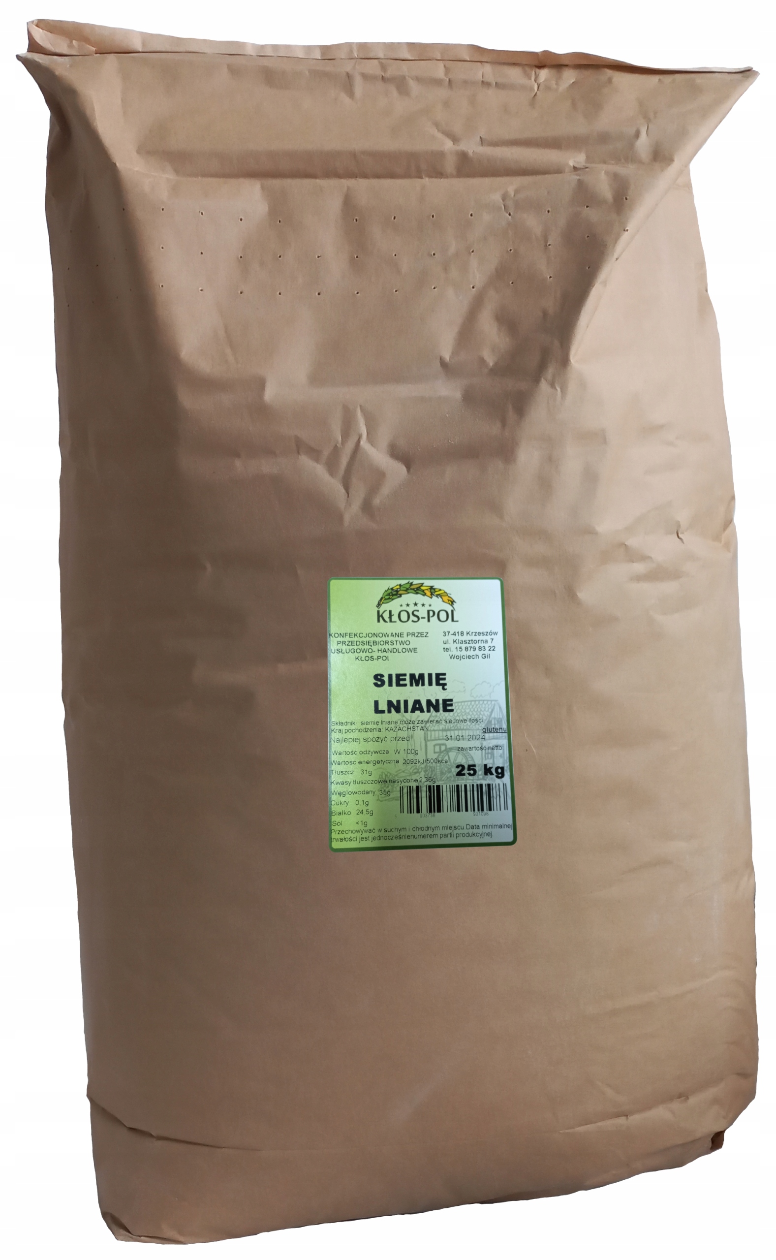 Siemię Lniane ''kłos-pol'' 25KG