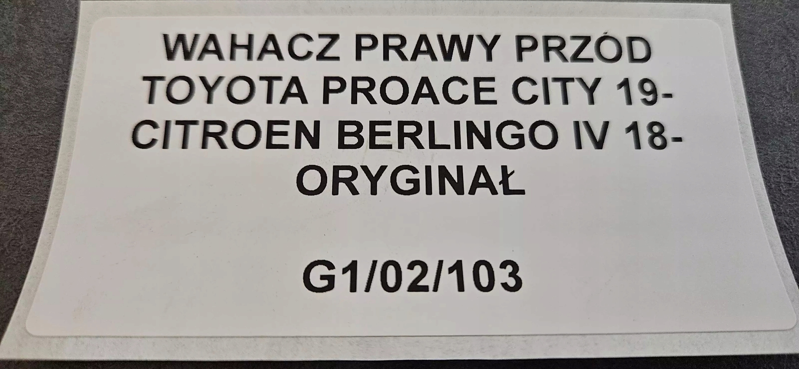 arm right front TOYOTA PROACE CITY 2019- ORYG