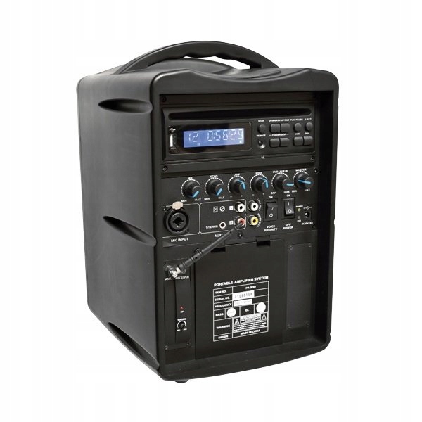 Mobilna Kolumna z CD USB Mikrofon UHF Pilot Typ kolumna