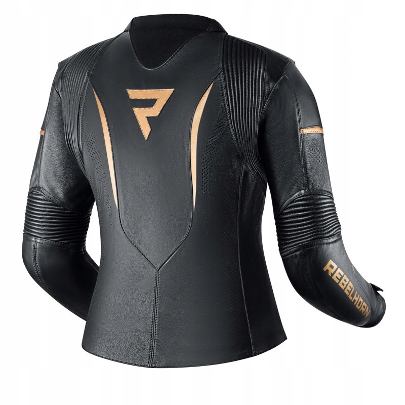 KURTKA SKÓRZANA REBELHORN REBEL LADY BLACK/GOLD D32 Rozmiar 32