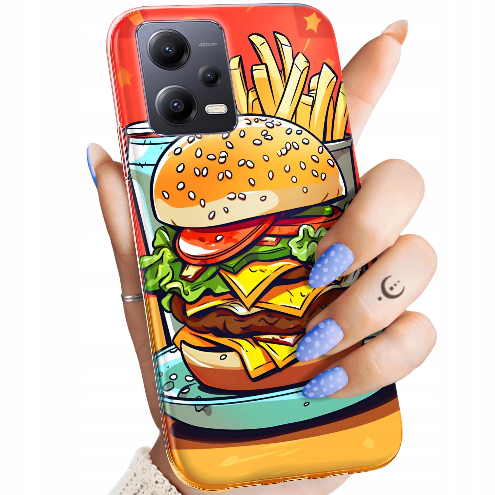 Etui Do Redmi Note 12 5G Poco X5 Hamburger Burgery Fast-food Case