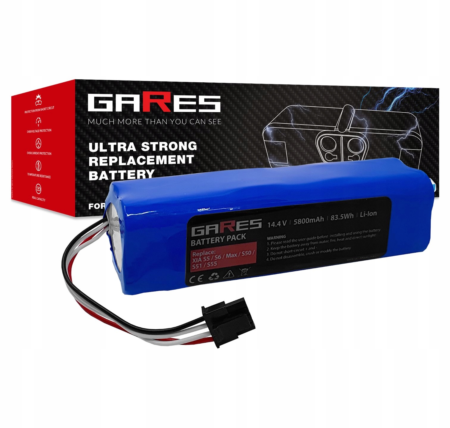 Baterie pro Xiaomi Roborock S50 S51 S55 14,4V 5,8Ah