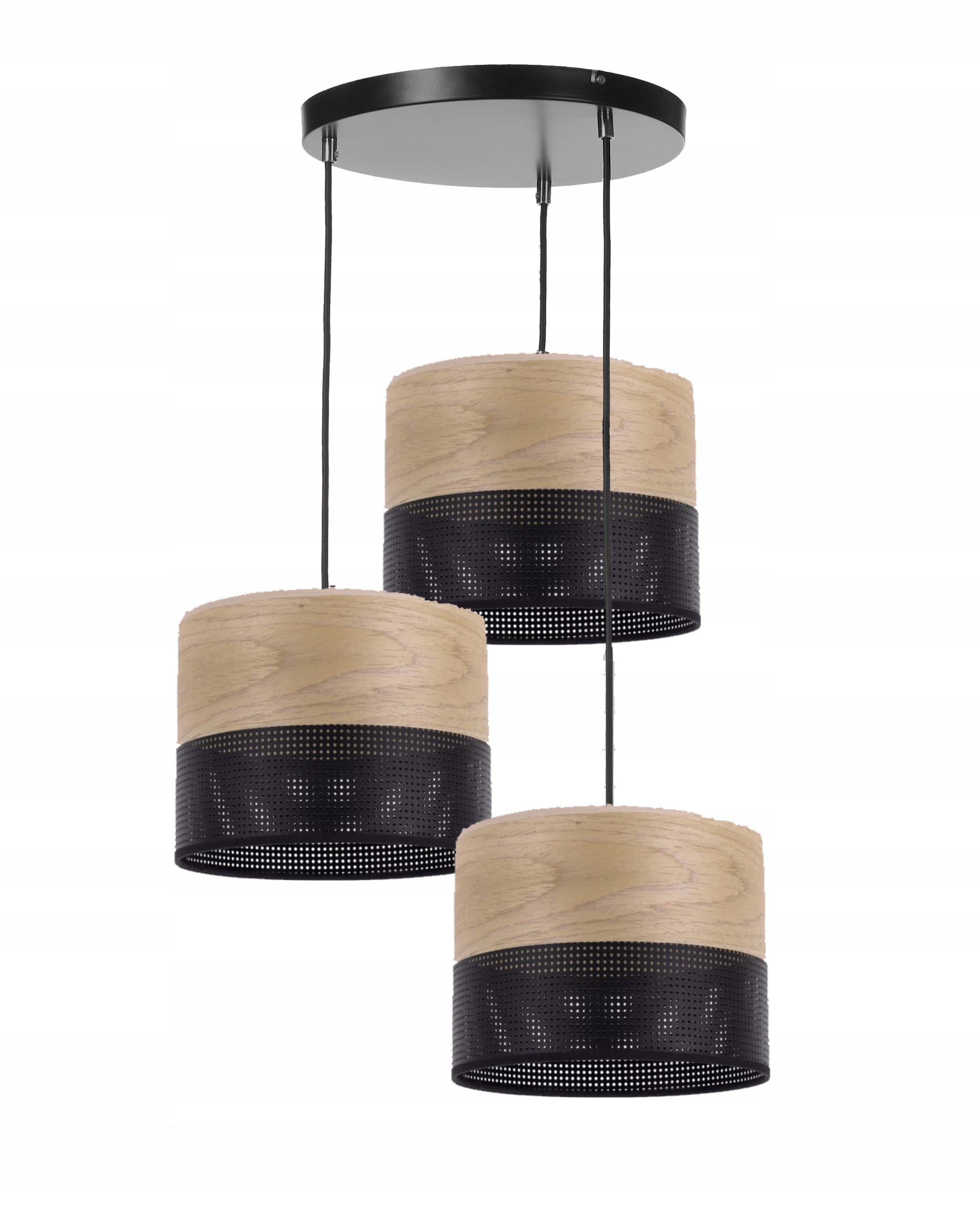 Moderní Závěsné Stropní Svítidlo Stínidla Dub Světlý Dýha E27 Led Edison