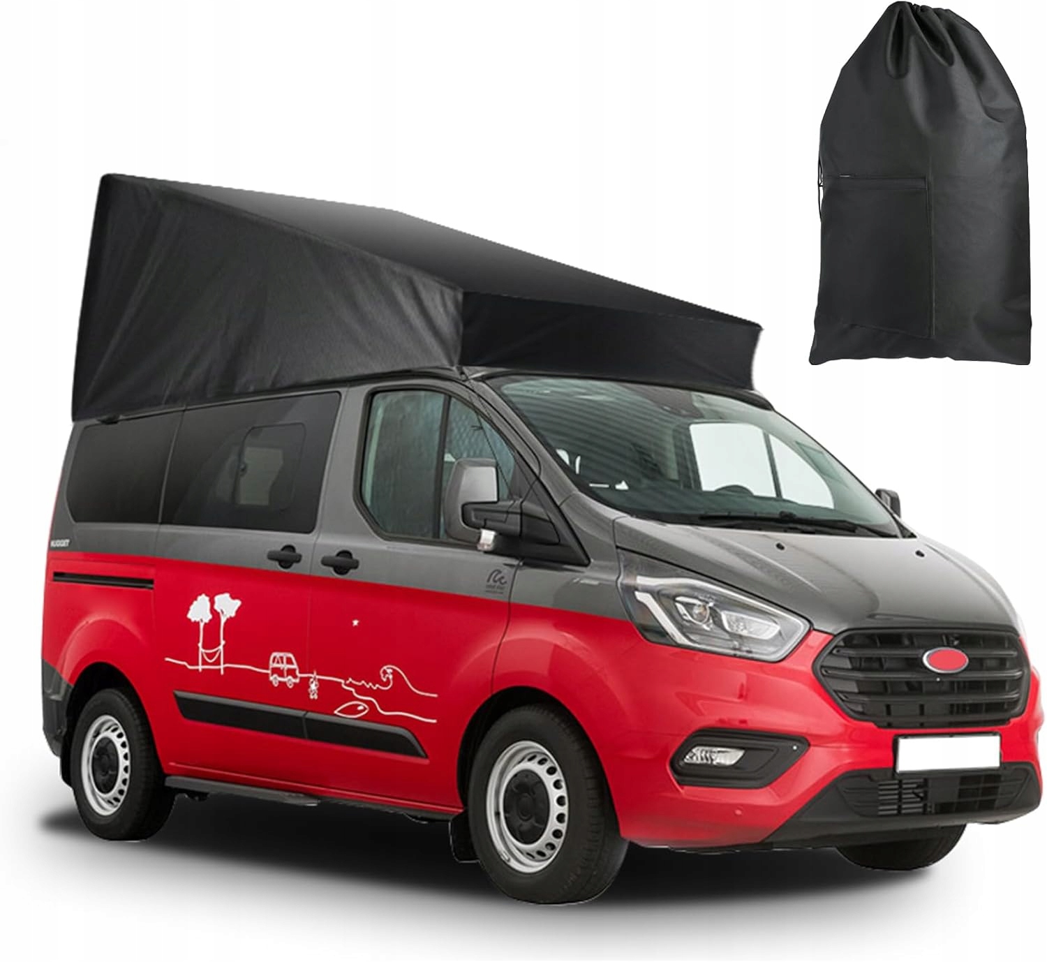 Strešný stan do auta pre Ford Transit Pop-Top, kryt na kempovanie, outdoor