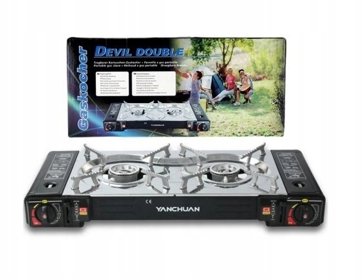 1x Kuchenka Turystyczna Zwykła Dwupalnikowa Yanchuan Devil Double 2 x 2500W