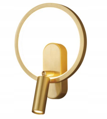 Elyptica nástěnné svítidlo 26 cm kulatý Led 10W, nástěnná lampa, mosaz