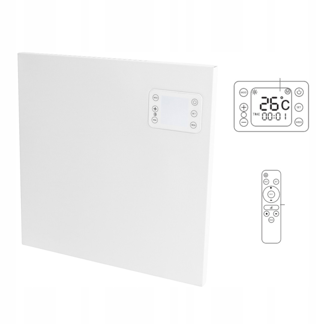 Elektrický ohrievač 400 W 40x40x5 cm na stenu
