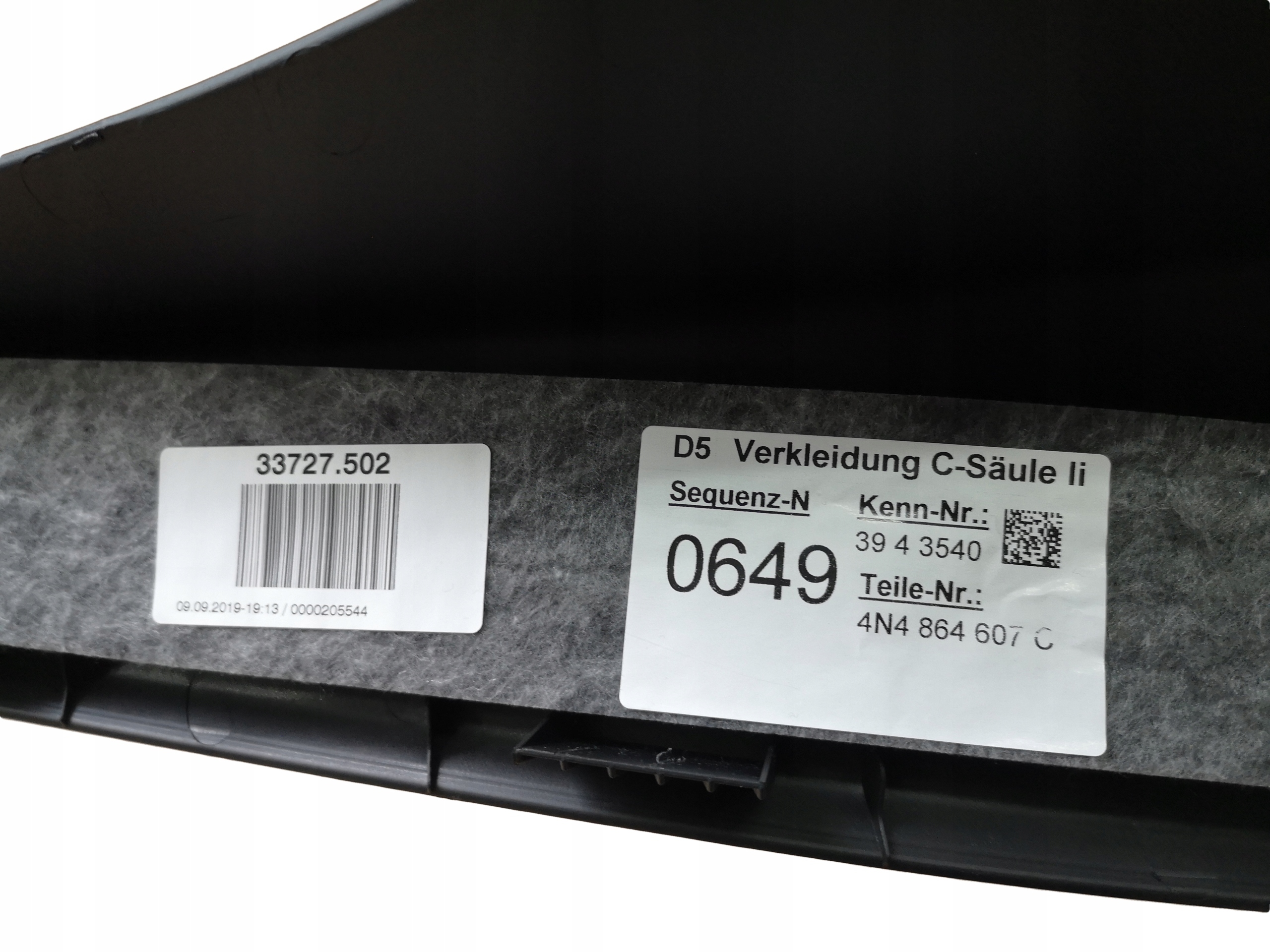 AUDI A8 4N D5 LONG moulding threshold left rear part LED 4N4864607C