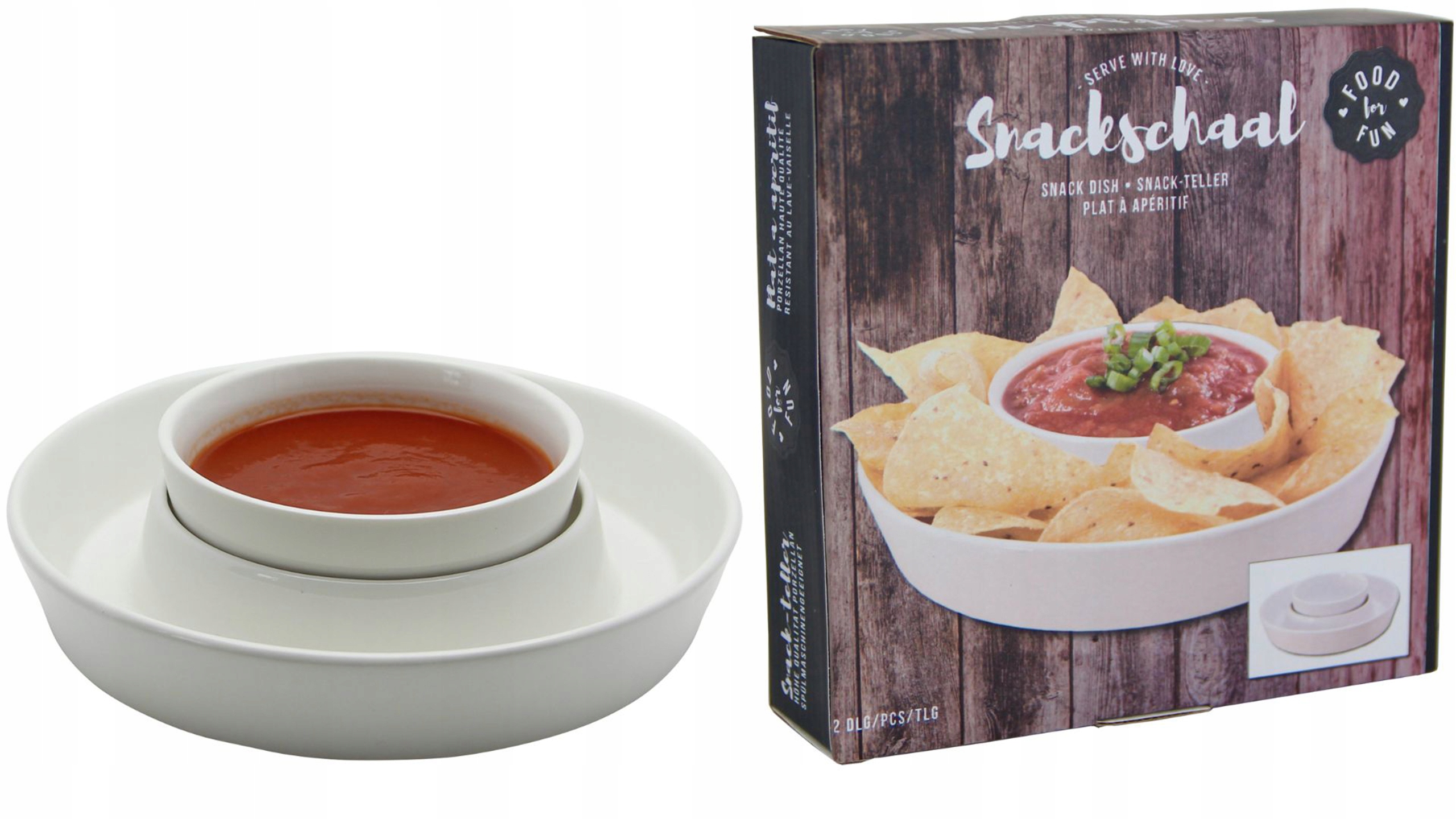 PATERA do dipów z miseczką PORCELANA EAN (GTIN) 8712442957324