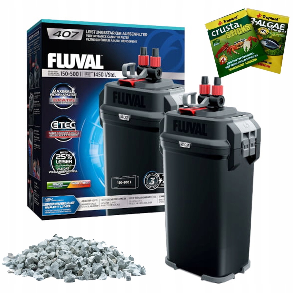 Levně Hagen Fluval 407 vnější filtr pro akvárium 150-500L dárek