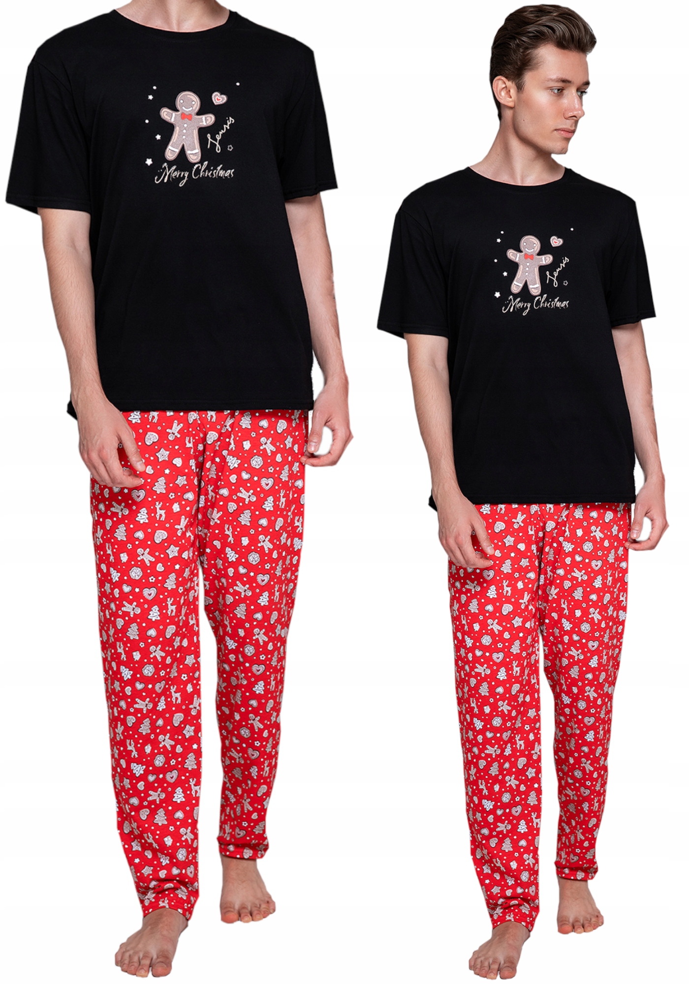 Pánské bavlněné pyžamo 100% s krátkým rukávem, teplé, měkké Mike, velikost M