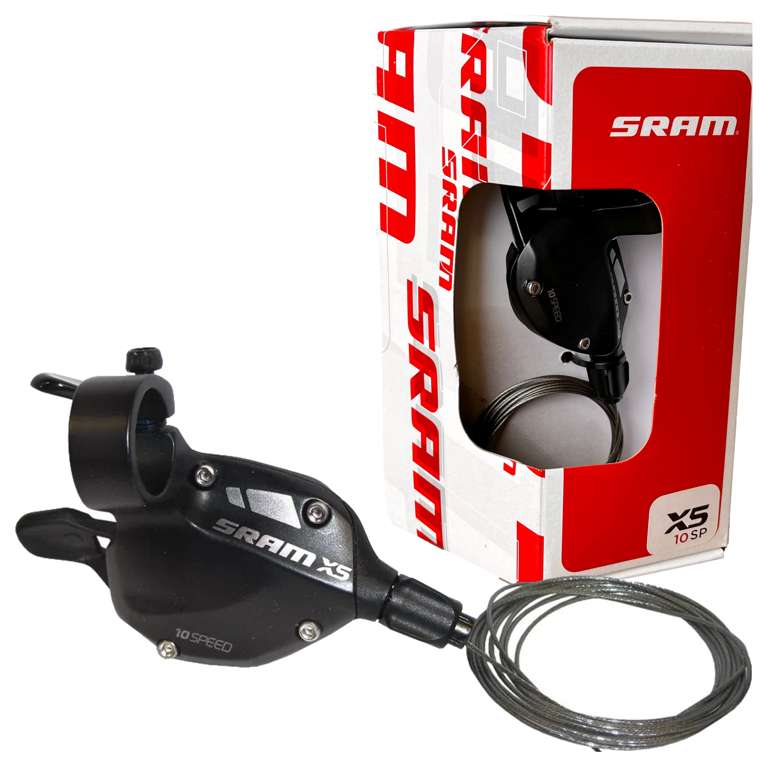 Prawa Manetka Przerzutki Sram X5 Trigger 10S Czarna w Pudełku 10 Biegowa