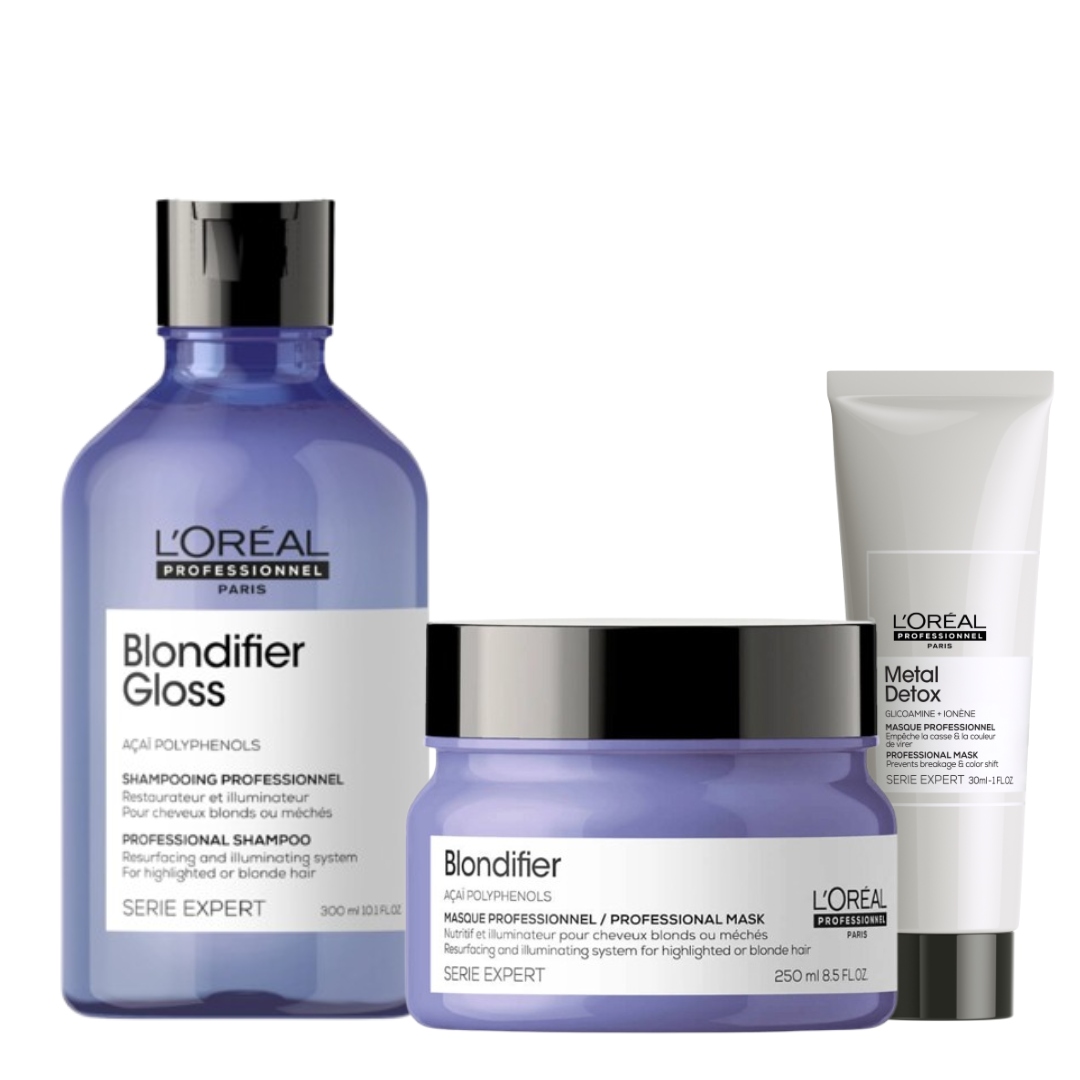 L'Oréal Blondifier sada pro obnovení lesku zesvětlených vlasů Dárek