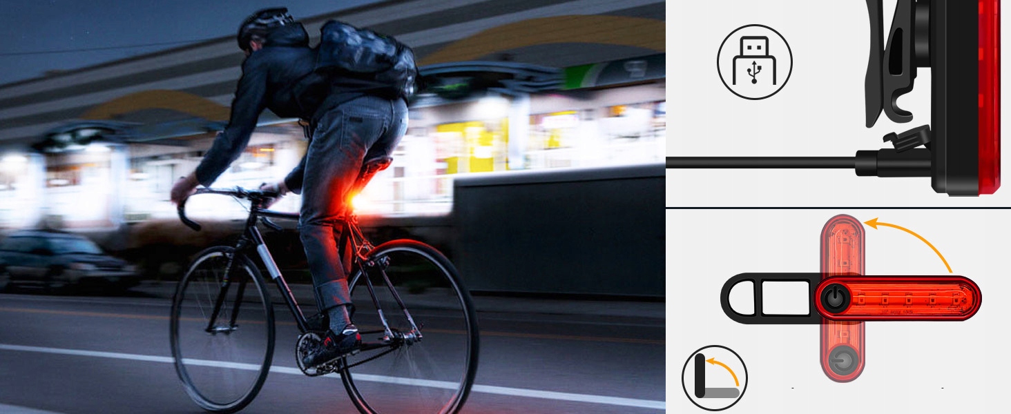 LAMPKA ROWEROWA PRZÓD TYŁ ZESTAW DO ROWERU LED USB 2600 LUMENÓW 8000 mAh Stan opakowania oryginalne