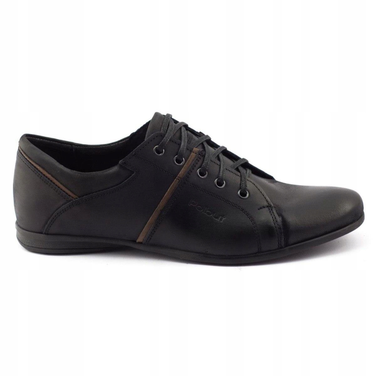 

Czarne Skóra naturalna Buty Półbuty Polbut r.45