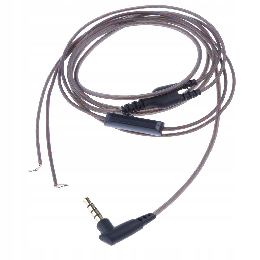3,5 mm DIY Kabel audio do słuchawek z mikrofonem Zamienny przewód słuchawkowy