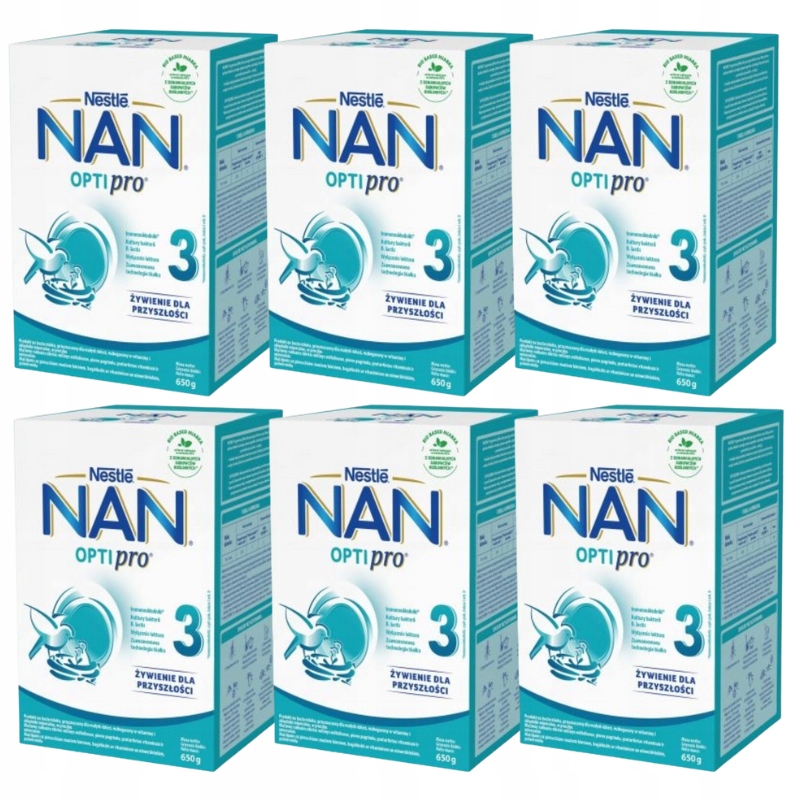 6 x Nestle NAN Optipro 3 Mleko Modyfikowane 650 g