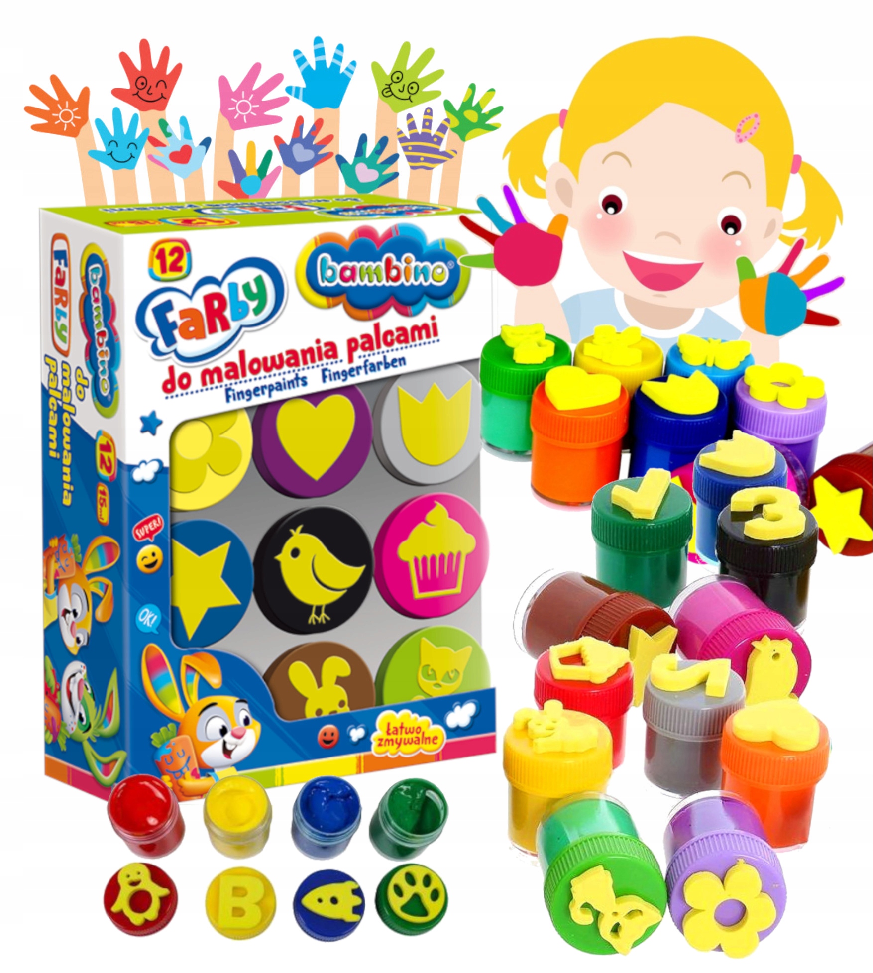 

Farby do malowania palcami Bambino