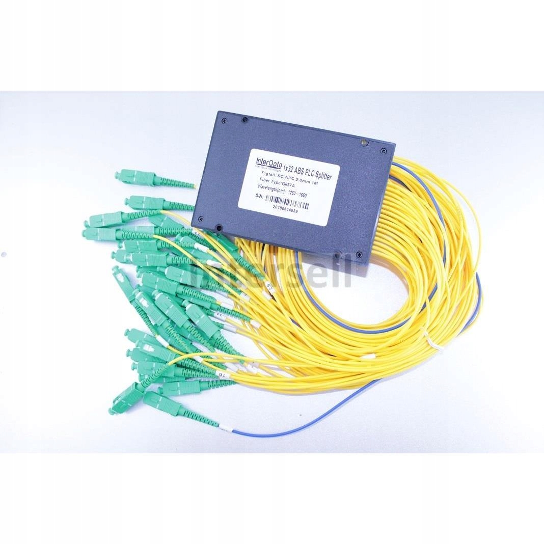 Plc splitter 1:32 Abs pouzdro Sc/apc, 2.0 mm, 1 m