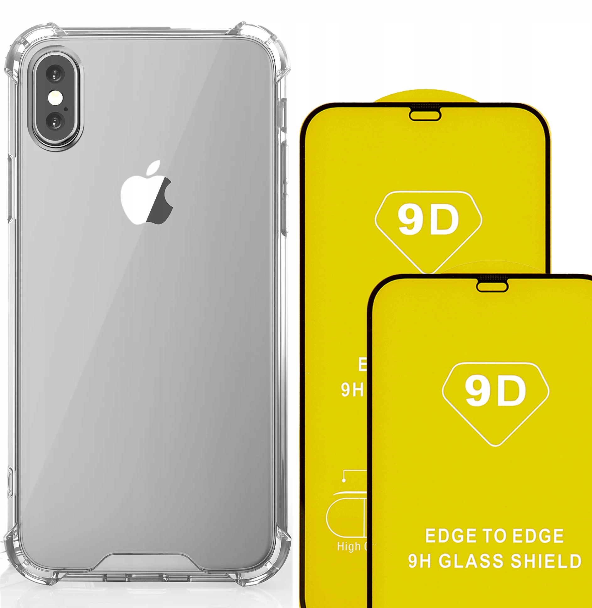 

Zestaw szkło hartowane ekran case etui iPhone X/xs