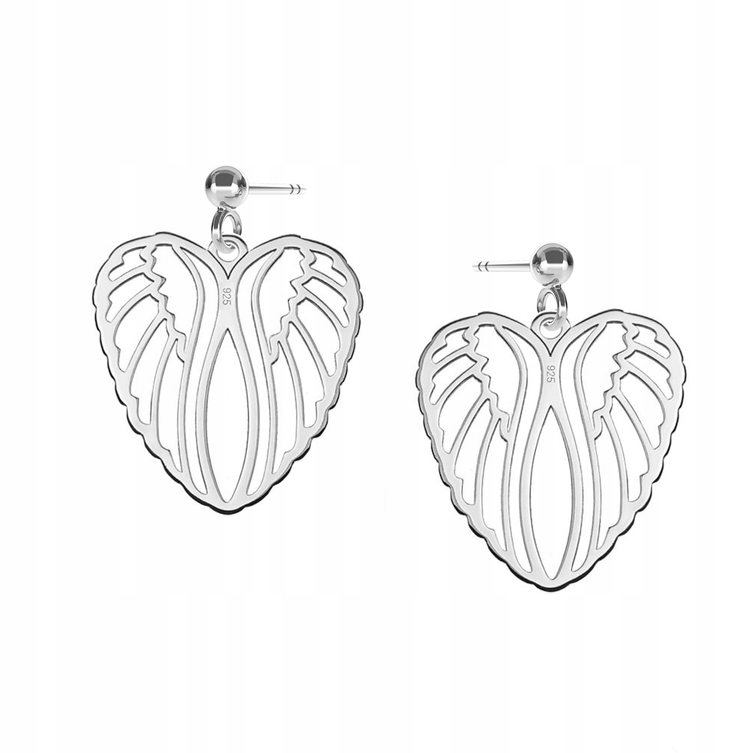 

Srebrne Kolczyki Skrzydła Anioła srebro 925