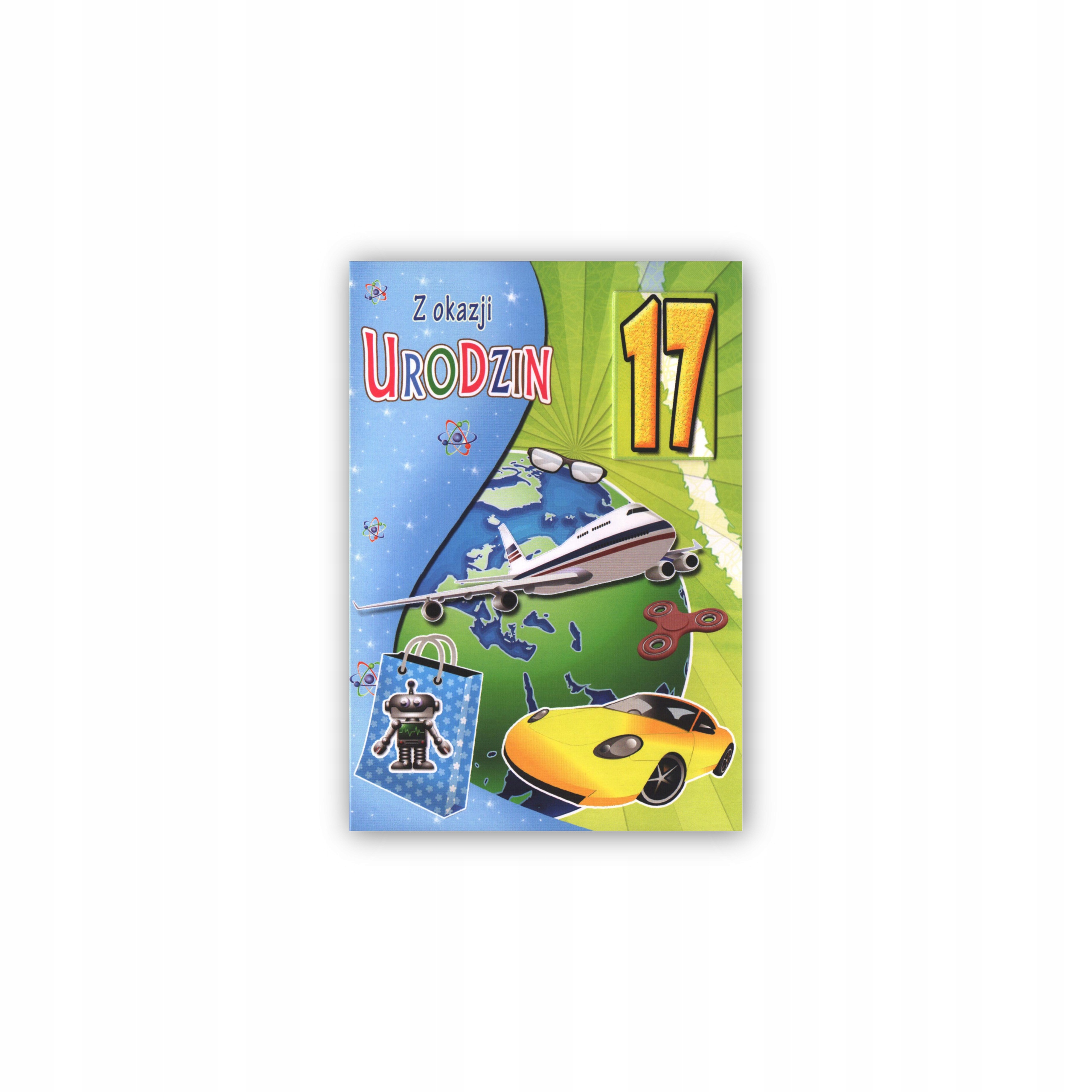 karnet życzenia urodziny 17 lat siedemnastka