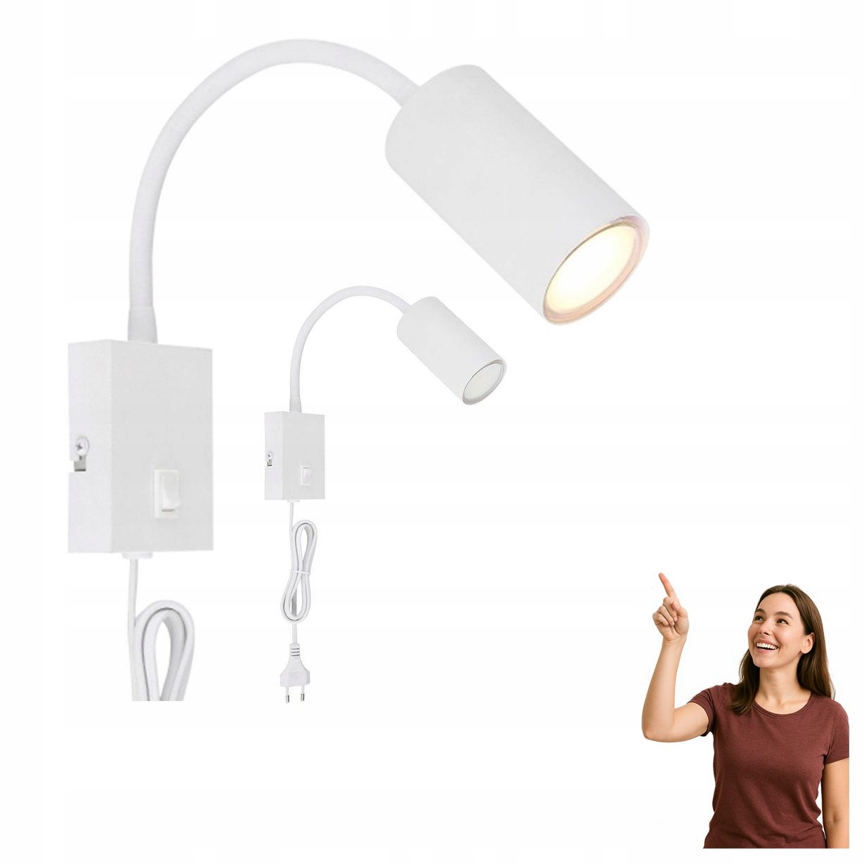 Nástěnné svítidlo s vypínačem Robby 57911WW Globo