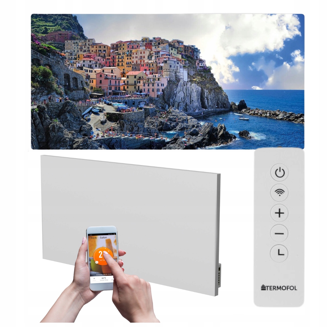 Infračervený obrazový ohrievač 700 W 120 x 60 cm WiFi