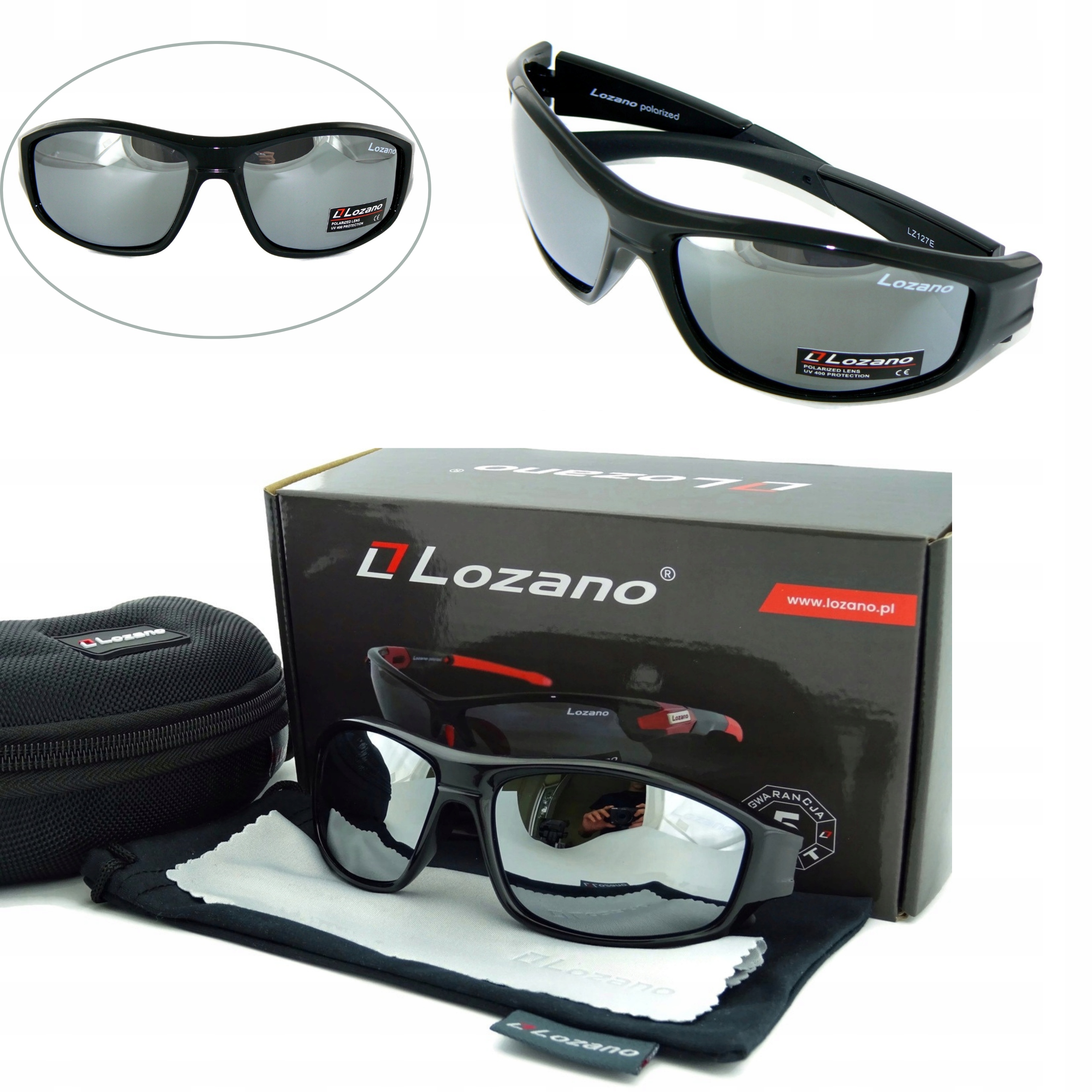 Polarizační Pánské Módní Černé Brýle Do Auta, Sada S Pouzdro