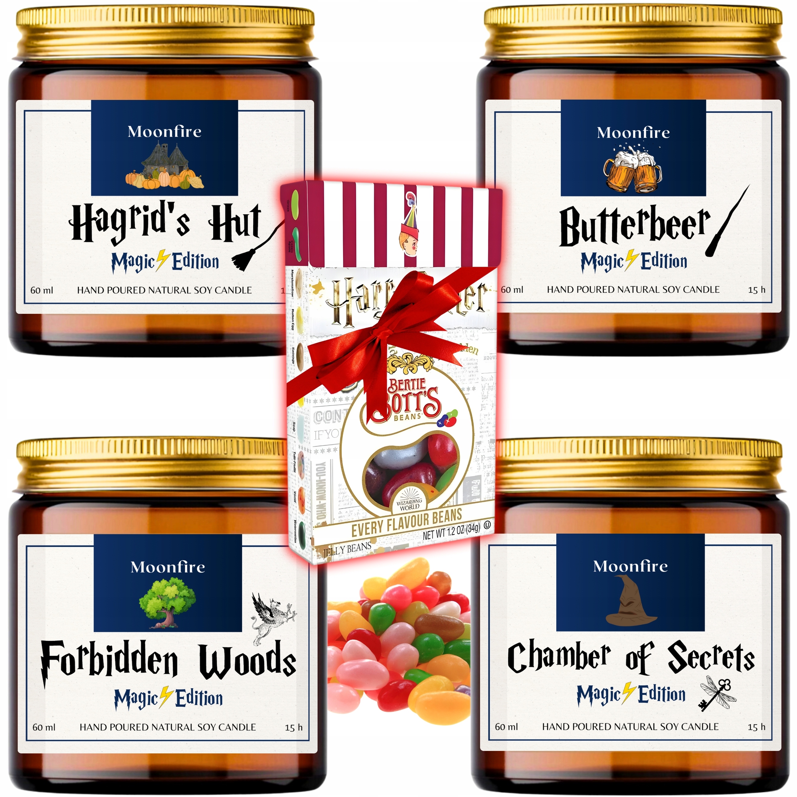 Dárkový Koš Vonné sójové svíčky Dárek Harry Potter Fazole Bean