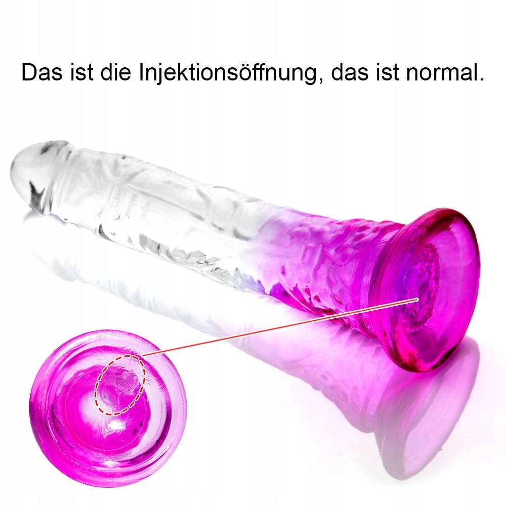 GRADIENT Przezroczysty Fioletowy Dildo Przyssawkowe 3 Rozmiary — miniatura 5