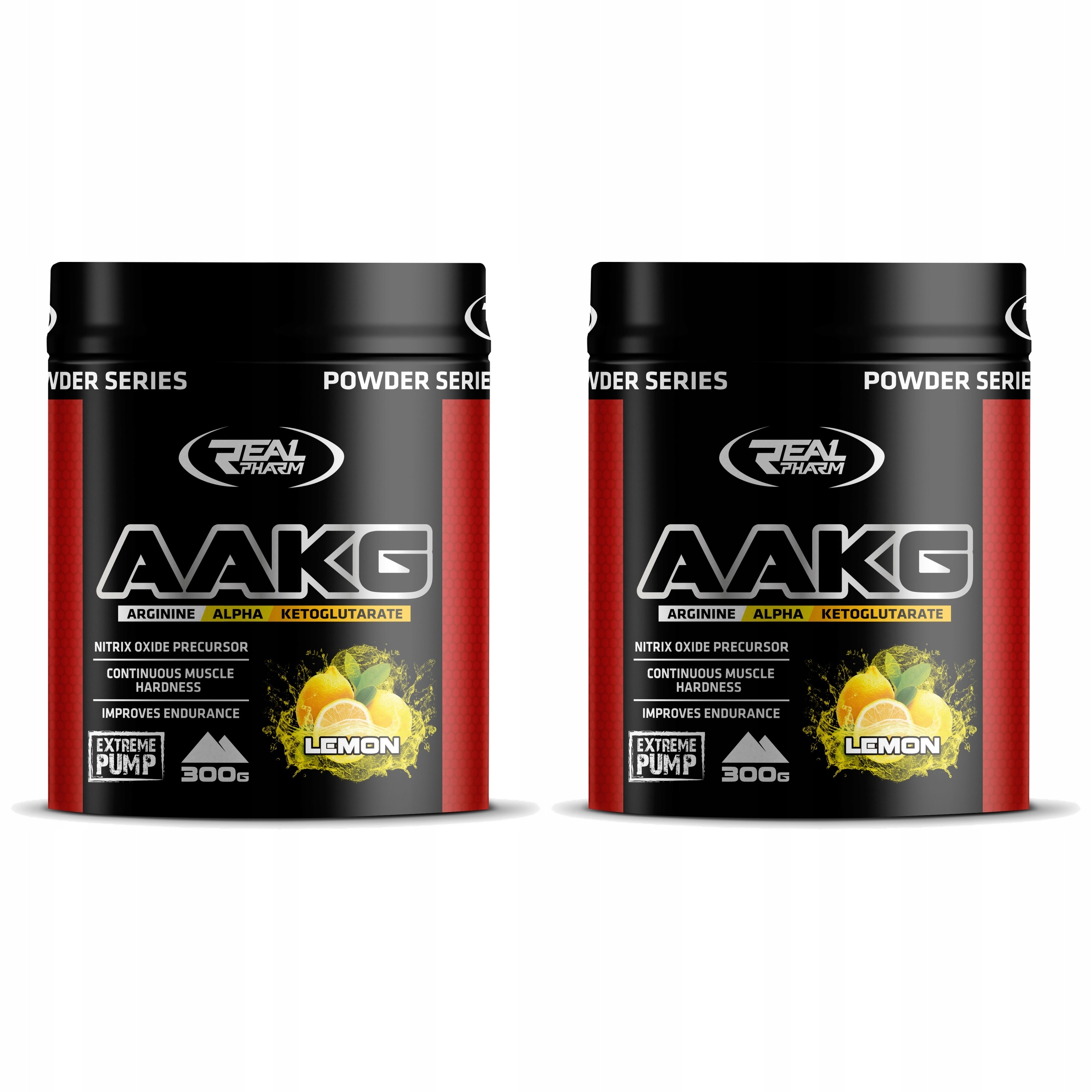 2x Předtréninkovka Aakg 300g Síla svalová pumpa Arginin Citron Real Ph