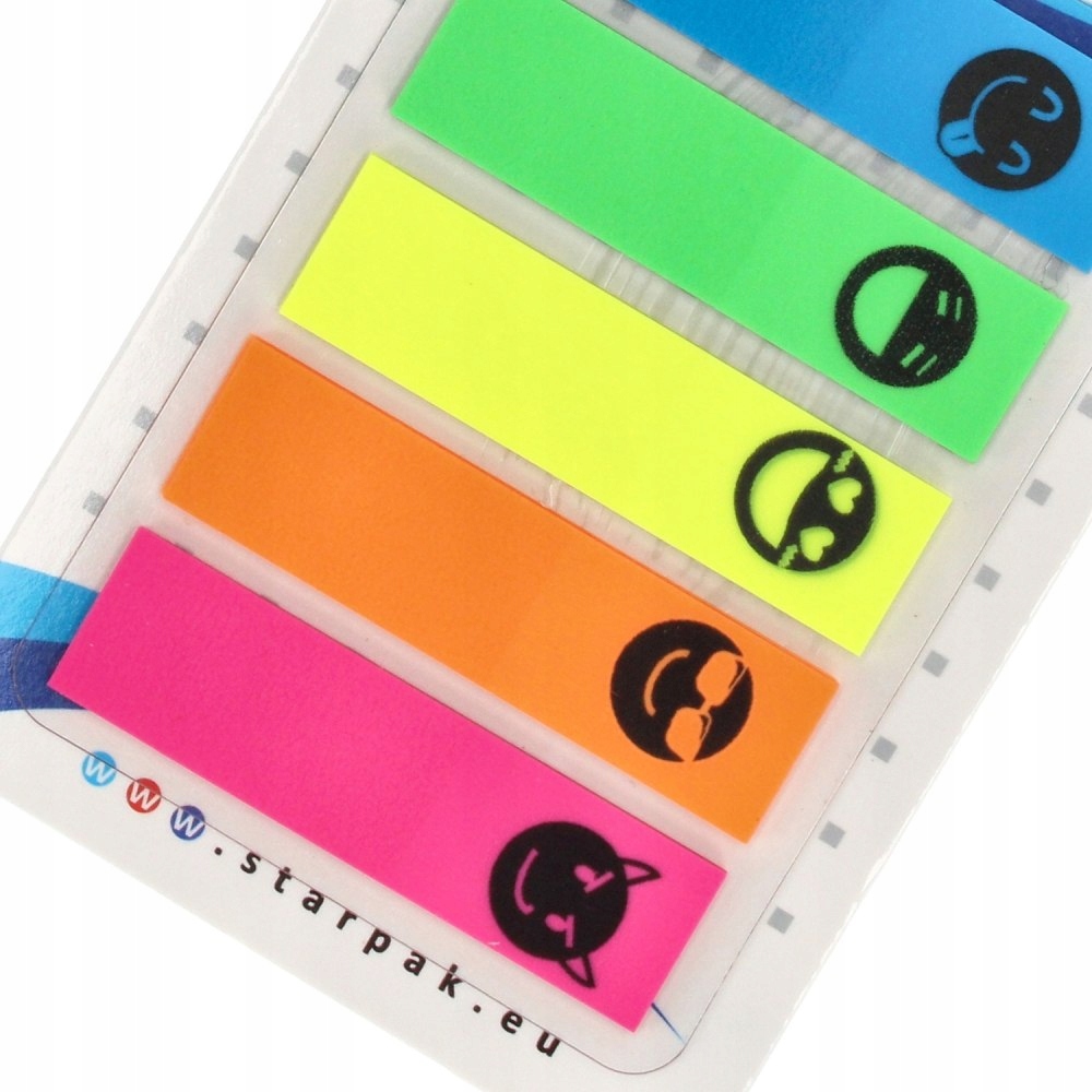 ZAKŁADKI INDEKSUJĄCE NEONOWE STARPAK EMOTIKON Bohater brak