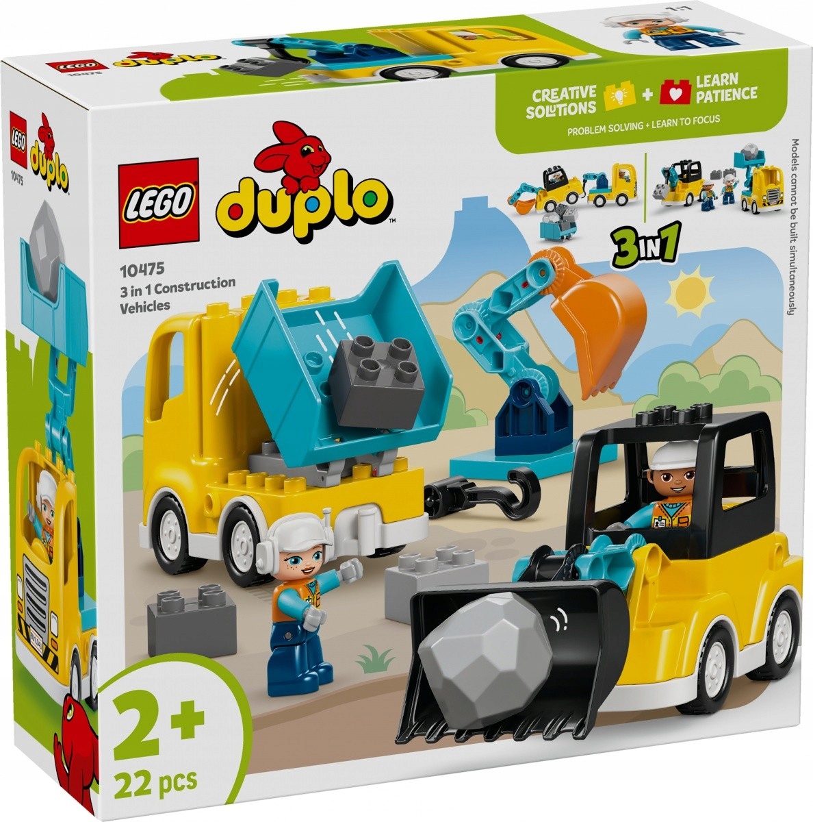 Lego Stavebnice Duplo 10475 Stavební stroje 3v1